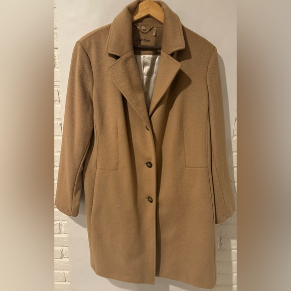Calvin Klein Camel Coat - Picture 2 of 4